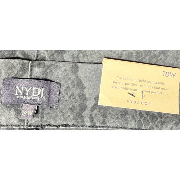 NYDJ Women's Alina Printed Pull On Skinny Ankle Jeans Side Slit Size 18W New - Picture 6 of 9